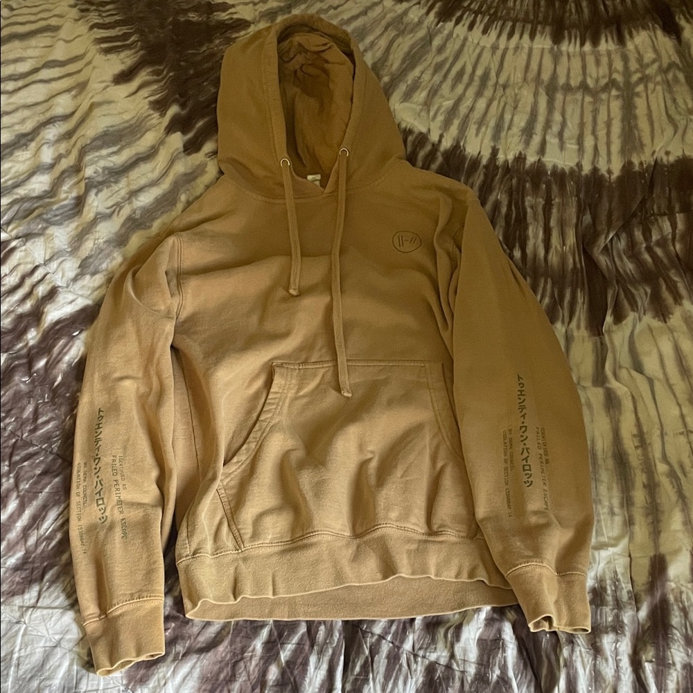 Stylish Tan Twenty One Pilots “Failed Perimeter Escape” Hoodie